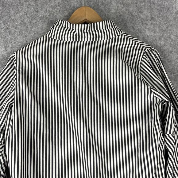 Greysn Top Womens Small Striped Blouse Button Front Puff Sleeve Lagenlook Artsy - Picture 11 of 14